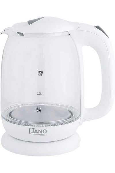 JANO 1.7Liter 2200W Electric Glass Kettle, Glass E03207/W 2 Years warranty