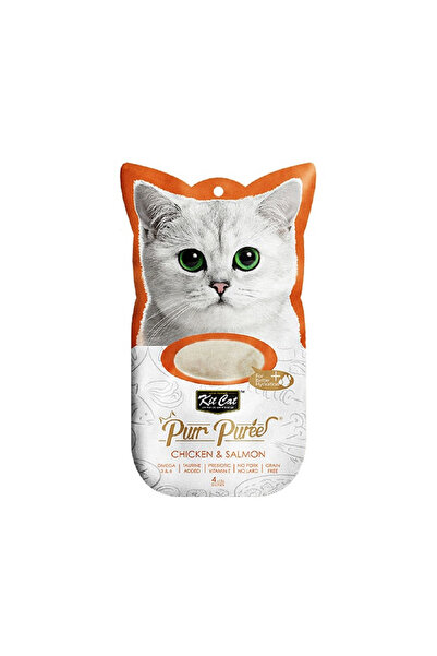 Kit Cat Kit Cat Purr Puree Chicken & Salmon Cat Treats - 4 x 15g