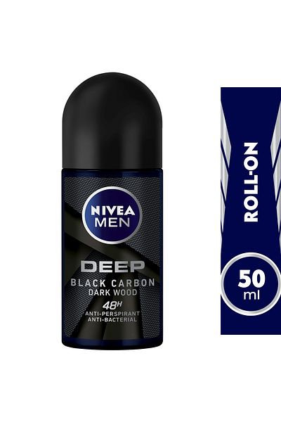 NIVEA مزيل عرق رول أون للرجال برائحة الكربون الأسود العميق 50 مل