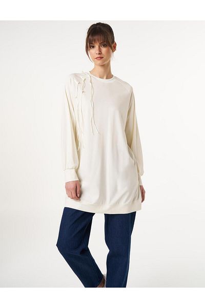 KYR Ribbon Crew Neck Pen – Φούτερ εκρού