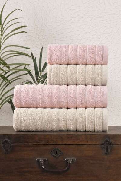 ENESSA Набір рушників для ванної кімнати серії 4 lü Dalga 70*140 і 50*90 Рушник для ванної кімнати