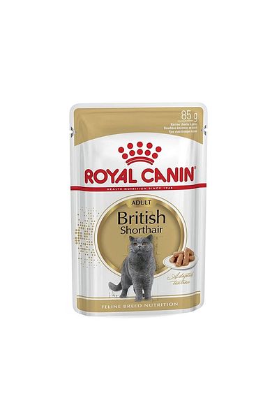 Royal Canin Royal Canin British Shorthair Adult Cat Food Pouch - 85 g - Pack of 12