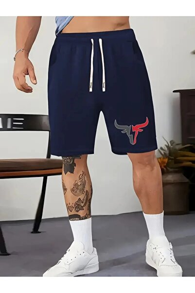 MOY TEKSTİL Pantaloni scurți imprimați cu croială relaxată pentru bărbați