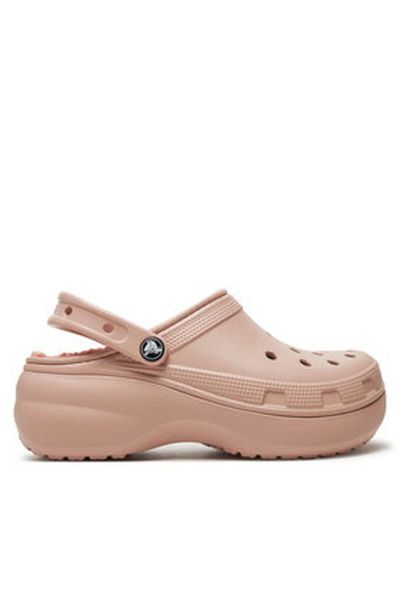 Crocs crocs women's flip-flops 207938 CLASSIC PLATFORM LINED CLOG W pink