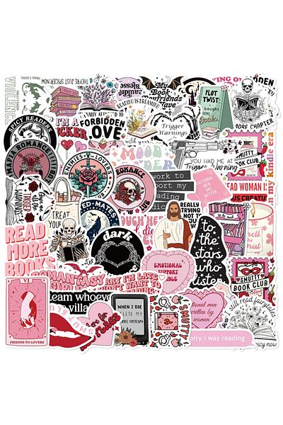 Choice 50PCS ALL 50pcs Smut Reading Books Graffiti Decorative Stickers Laptop Water Bottle Luggage Helmet M