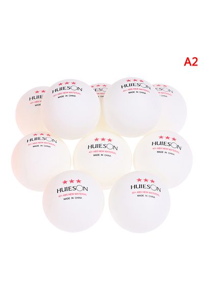 Choice White 10pcs Table Tennis Ball 40+mm Diameter 2.8g 3 Star ABS Plastic Ping Pong Balls