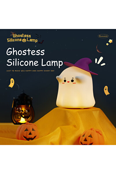 GGBEE Ghost Halloween Led Night Light Silicone Table Lamp Mushroom Pumpkin Gh...