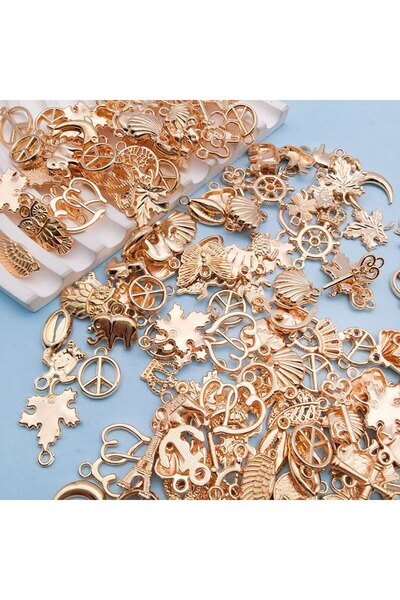 Choice 50 قطعة 20/30/50 قطعة من سبائك KC الذهبي دلايات الموضة المتنوعة والمخت...