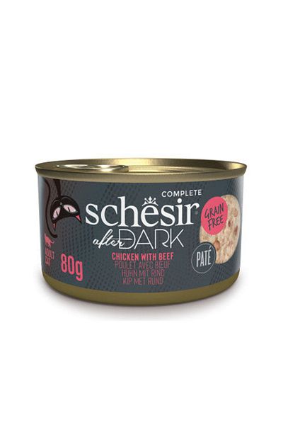 Schesir Schesir New After Dark Whfood In Broth Cat Chicken-Beef 80g can