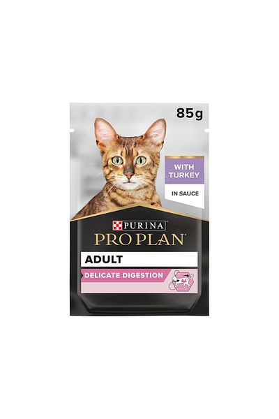 Pro Plan Purina Delicate Nutrisavour Turkey In Gravy Sauce Wet Cat Food - 85 G Pack Of 6
