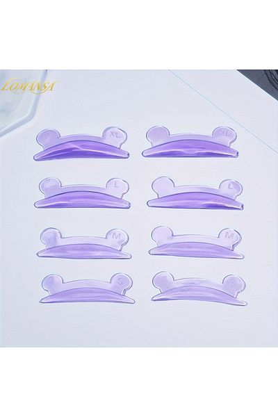 Choice Purple Lomansa 5 Pairs L Curl Silicone Eyelash Perm Pads Sticky Lashes Rod Shield Lifting 3D Eyelash