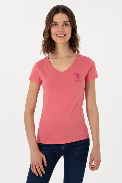U.S. Polo Assn. Πόλο Ασν. Γυναικείο μπλουζάκι Basic με λαιμόκοψη V 2080797