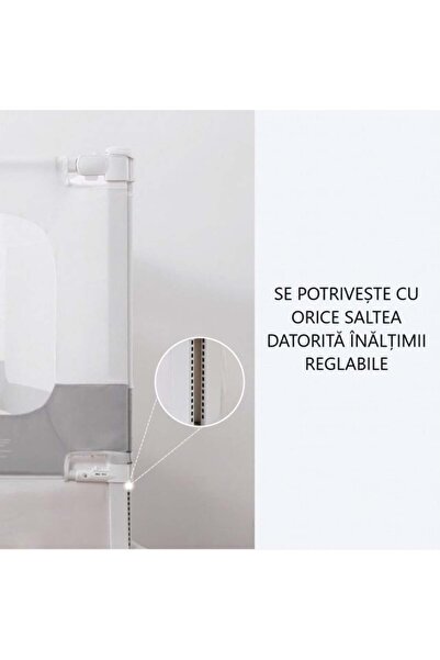 Empria Children's Bed Protection Barrier, Sliding, Adjustable Height between 70.5 and 89 cm, Width 180 cm