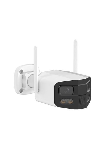 Choice Eu Plug 4mp Dual Len12v 1a Tuya Smart 4mp 2.5k Dual-lens Large Wide 180°security Camera , Outdoor Ca