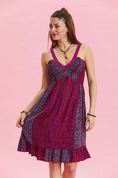 Los banditos Authentic Patterned Summer Floral Ethnic Dress