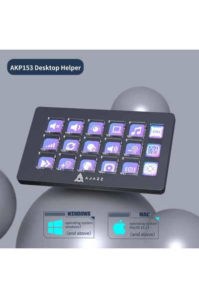 Choice الإصدار العالمي - لوحة تحكم متعددة الوظائف من Ajazz AKP153E باللون الأ...