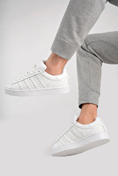 Freemax Unisex sportovní obuv s prošívanou podrážkou – bílá