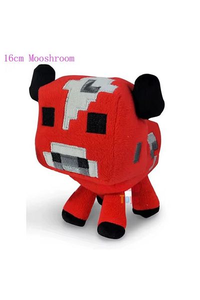Choice A 16CM Red MC Mooshroom Cow Plush Toys Game MC Mooshroom Plush Soft Stuffed Animals Toys for Childr.