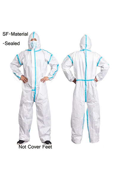 Choice بدلة عمل XL SF-Sealed-No Foot Disposable قابلة للتهوية مقاومة للغبار/ا...