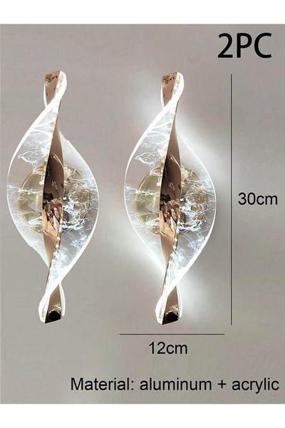 Choice 2pc-gold-yunwu Acrylic 1pc Gold/black Modern Wall Sconce For Hallways, Bedrooms And Other Home Decor