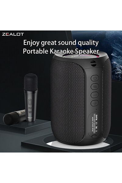 Choice Speaker ZEALOT S62M ZEALOT S62M 15W Wireless Speakers With Two Wireless Microphones, Dual Pairing, 3