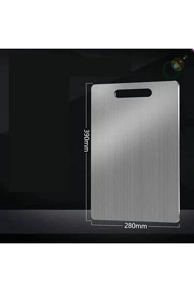 Choice 39x28cm Stainless Steel Thickened Cutting Board Antibacterial Mildew-proof Kneading Dough Board Kitc