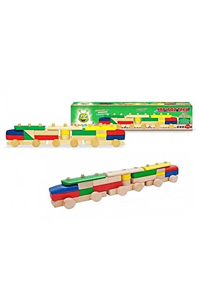 WOODOY Yapboz Tren Eiğtici Ahşap Oyuncak Seti