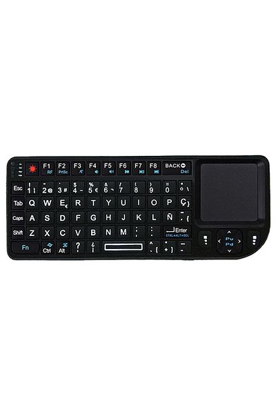 Choice 7-Color-Backlit Spanish 2.4G Wireless Keyboard With 7-color Backlight Touchpad Mouse And Flashligt-