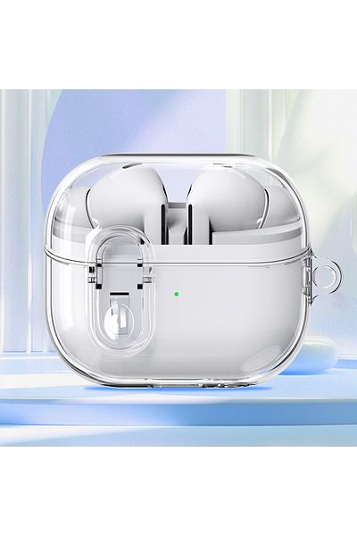 XhaoR For Galaxy Buds 3 Clear Earphone Cover For Samsung Buds 3 Pro Case Transparent Secure Lock Fundas Fo