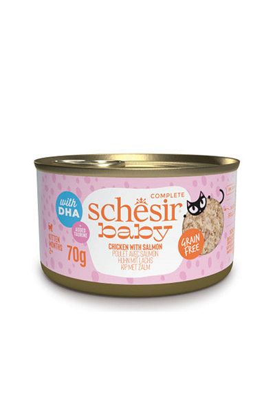 Schesir New Baby Kitten Whfood Chicken-salmon 70g Can Pack Of 6