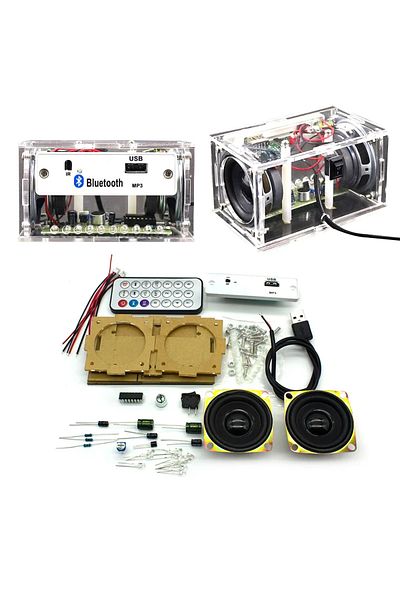 Choice Parts White DIY Electronic Kit Bluetooth Speaker Electronics DIY Soldering Project Kit Teaching Prac