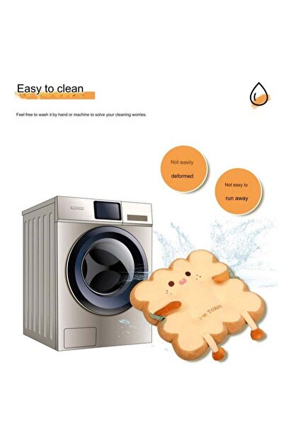 Arabest Square Toast Pillow Cushion,40x40x10cm,Non-Slip Design & has 4 Straps to Secure,for Home & Office