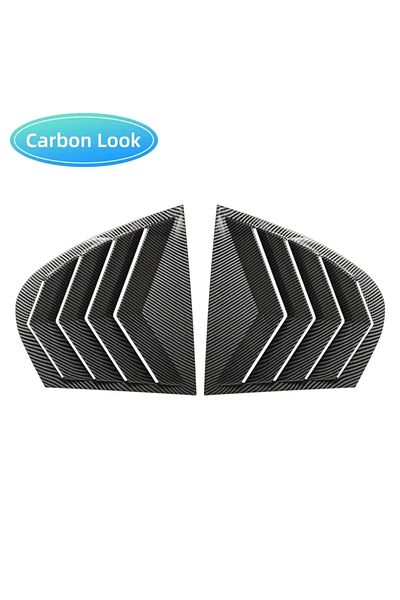 Choice Carbon Look For BMW Car Styling Rear Window Louvers 5 Series E60 2004-2010 Rear Triangle Window Shad