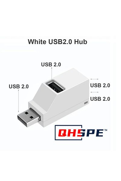 Choice White USB 2.0 For PC Laptop, USB 3.0 HUB Adapter Extender for USB 3.0 Card Reader, Hi-Speed USB 2.0,