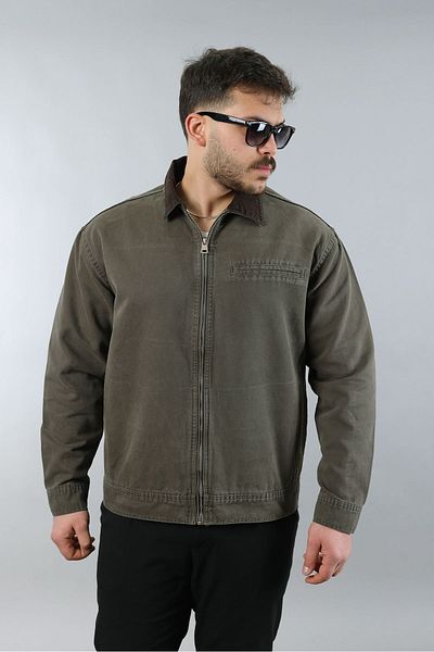 LTC Jeans Ανδρικό τζιν μπουφάν Garni με φερμουάρ με κανονική εφαρμογή