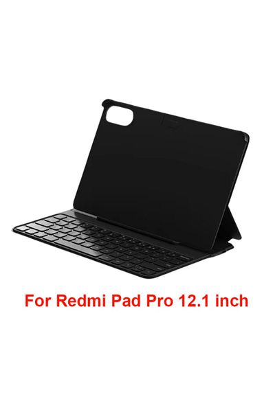 Choice حافظة لوحة مفاتيح Xiaomi Redmi Pad Pro الأصلية باللون الأسود، حافظة حماية مزدوجة الجوانب من مادة البولي يوريثان، 64 مفتاحًا