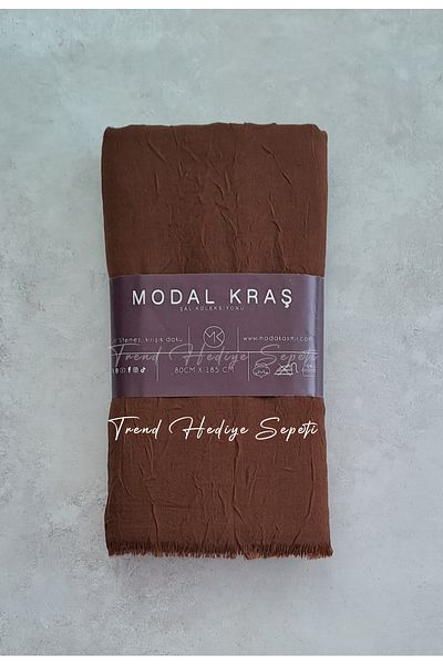 Trend Hediye Sepeti Bamboo Kraş Shawl Brown Color