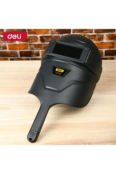 Deli قناع لحام، مقاس 320 مم × 220 مم × 140 مم، أسود