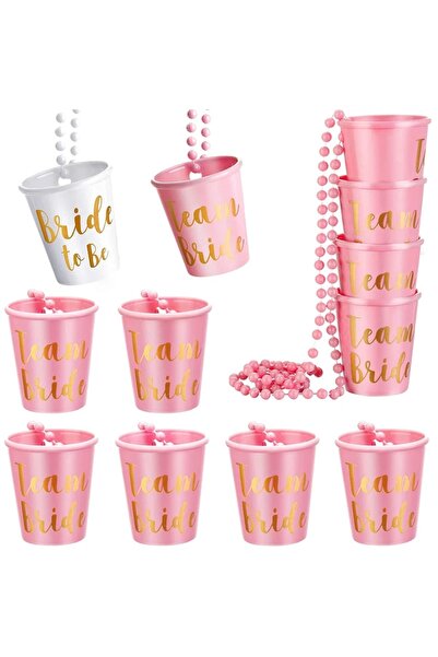 Choice 12pcs 12pcs Team Bride To Be Cup Plastic Shot Glasses Necklace Bachelo...
