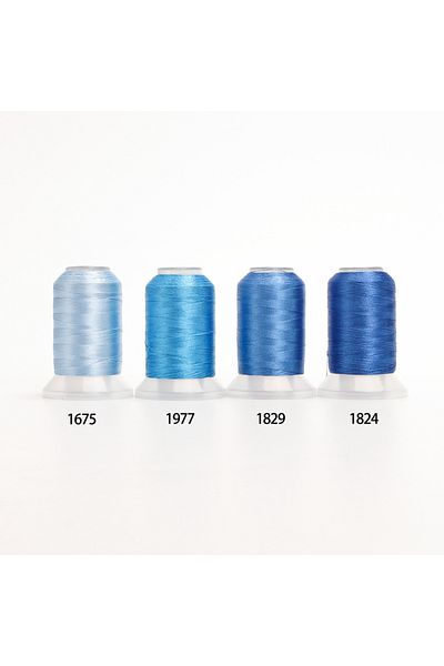Choice 4A Bright Blue 80 Madeira Colors Set Premium Polyester Embroidery Thread 500M (550Y) Each Spool Brot