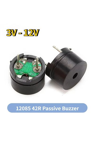 YTDMEN 10pcs 12085 Passive Buzzer 3V 5V 9V 12V in Common Use Mini Piezo Buzzers Kit 12MMx8.5MM 42R Resis...