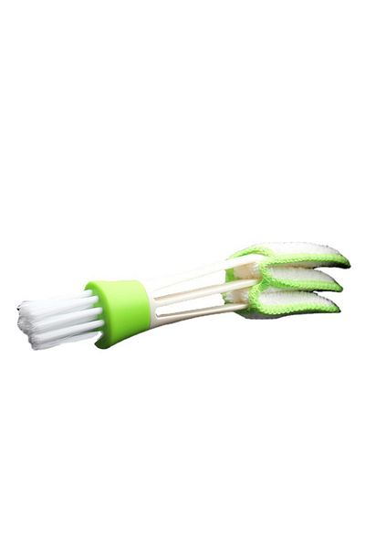 Choice 1pcs Dual Head Car Air Conditioner Air Vent Brush Dust Removal Dash Blinds Cleaning Brush Keyboard M