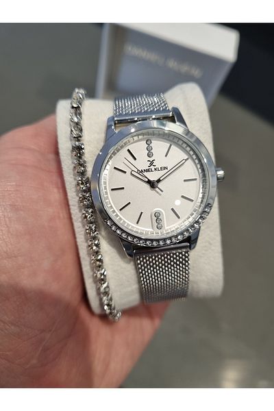 Daniel Klein New Model Steel Stone Mesh Bracelet Women's Wristwatch Gift Bracelet