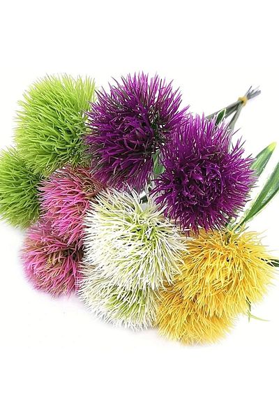 Choice 7pcs Mixed Color 3/7pcs Artificial Bouquet Of Dandelion Flowers Living Room Decoration Outdoor Garde