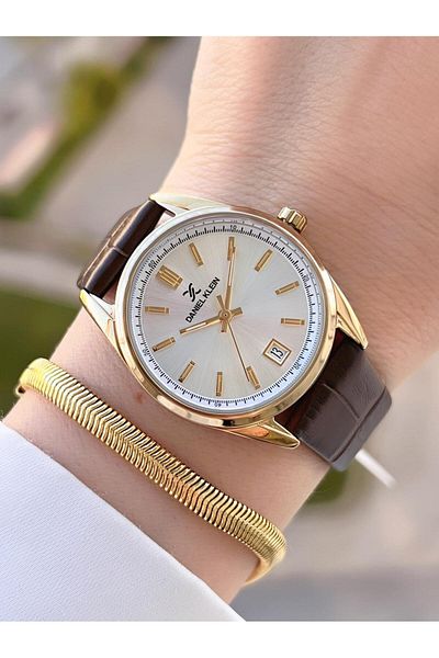 Daniel Klein Retro Vintage Serial Leather Cord Water Resistant Women Wrist Watch+Bracelet Bdk.13770.3