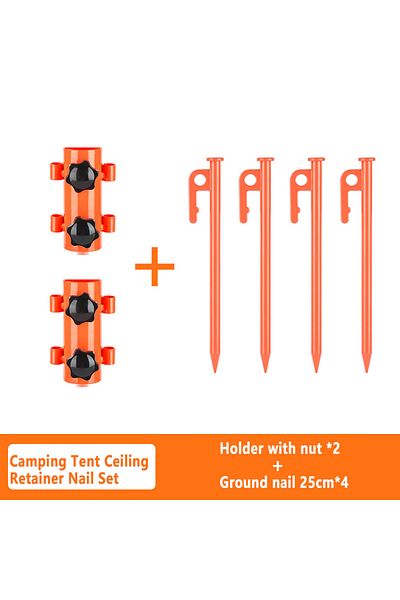 Choice Orange Portable Tent Holder Tent Nails Set Canopy Rod Fixed Tube Reinforced Wind proof Awning Rod Ho