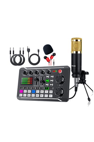 Choice 998-800-G DJ Equipment Microphone Sound Card Console Studio Sound Card Kit Cable Phone Mixing Comput