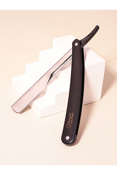 Choice putonzhedietidao-hei Straight edge shaver high-end salon folding men's manual shaver