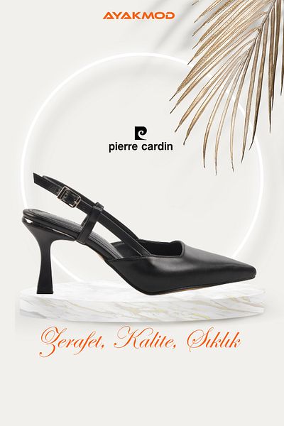Pierre Cardin Μαύρα λεπτά τακούνια γυναικεία βραδινά παπούτσια PC-54723 Z