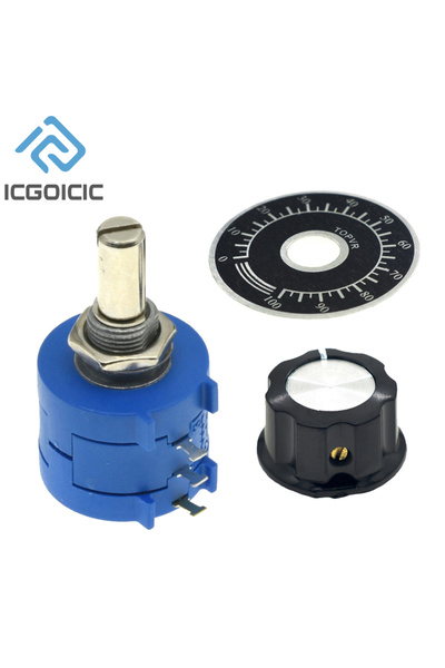 Choice6 ICGOICIC 100K 1Set 3590S Multiturn Adjustable Resistor Potentiometer ...